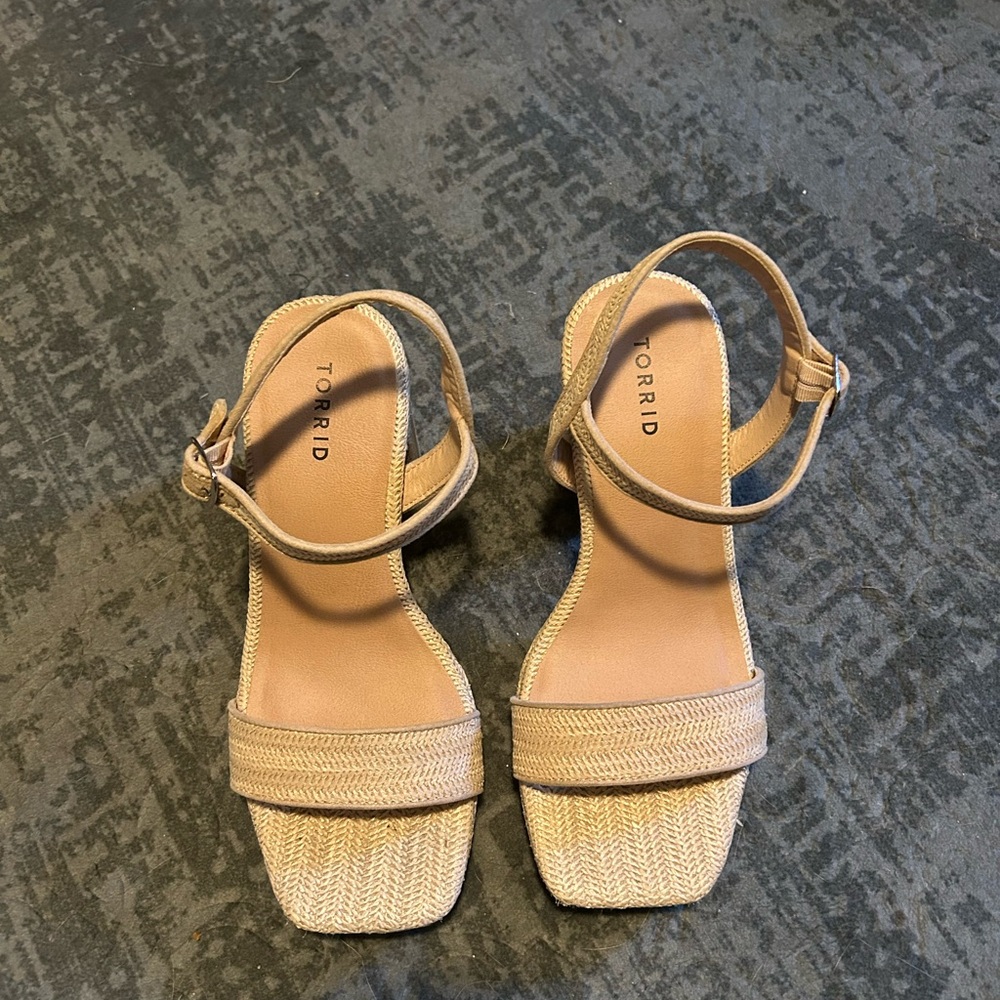 Torrid Raffia Platform Heels